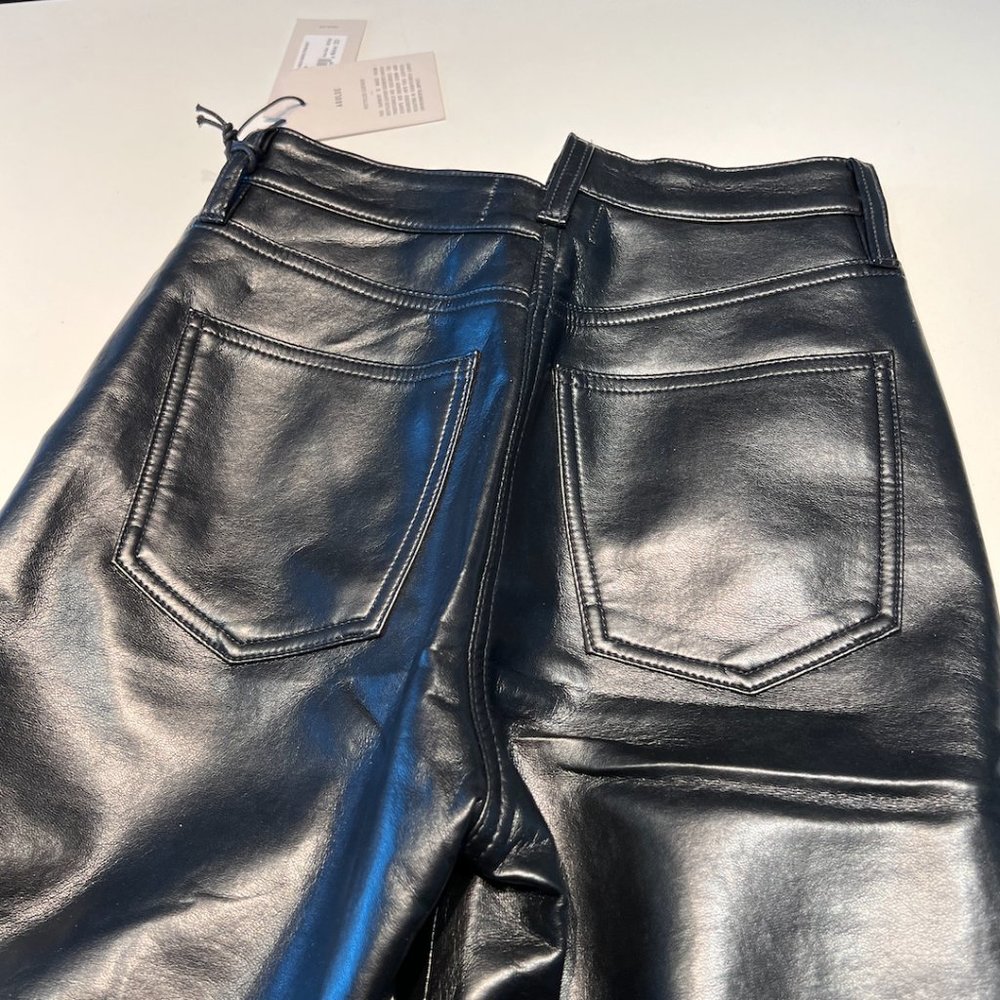 AGOLDE Crisscross Recycled Leather Pants - Picture 3 of 6